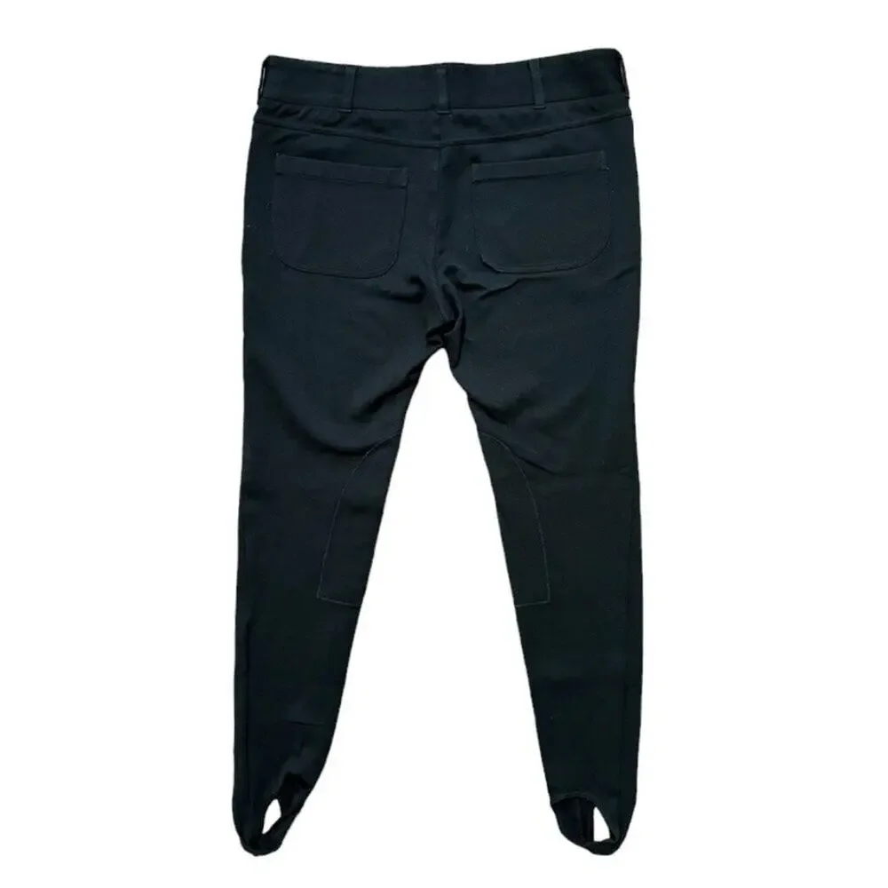 VINCE Equestrian Style Low Rise Stirrup Pants in Black  SZ 6
